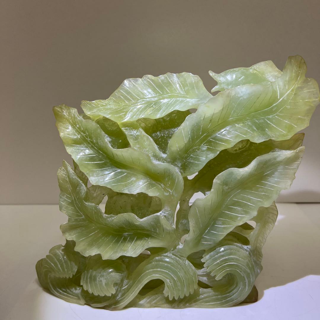 砡製　特大魚透置物　共箱　1933g/最大横幅約24㎝　東Y7-1114①