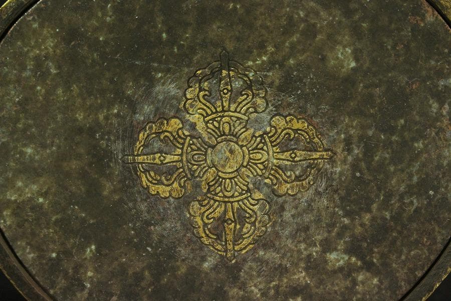 中国美術 銅鍍金黄財寶天王 永楽年製 文字 チベット仏 仏教(HA526) 仏像，