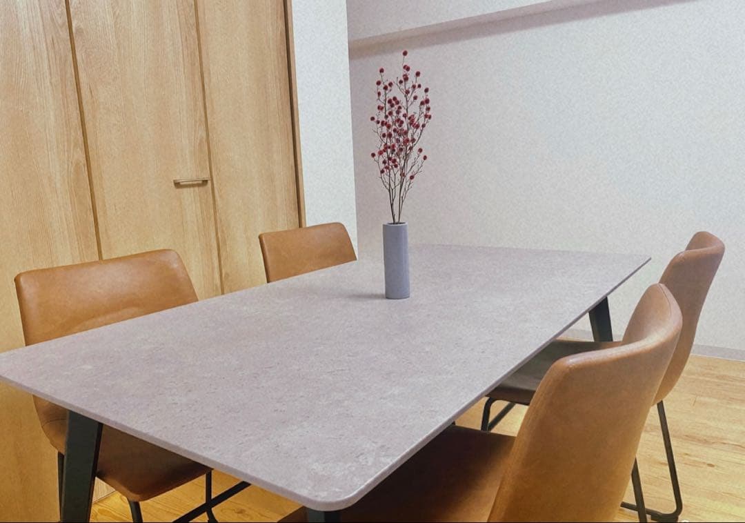 本日限定【最終値下げ】大理石調　ダイニングテーブルセット　セラミック　テーブル