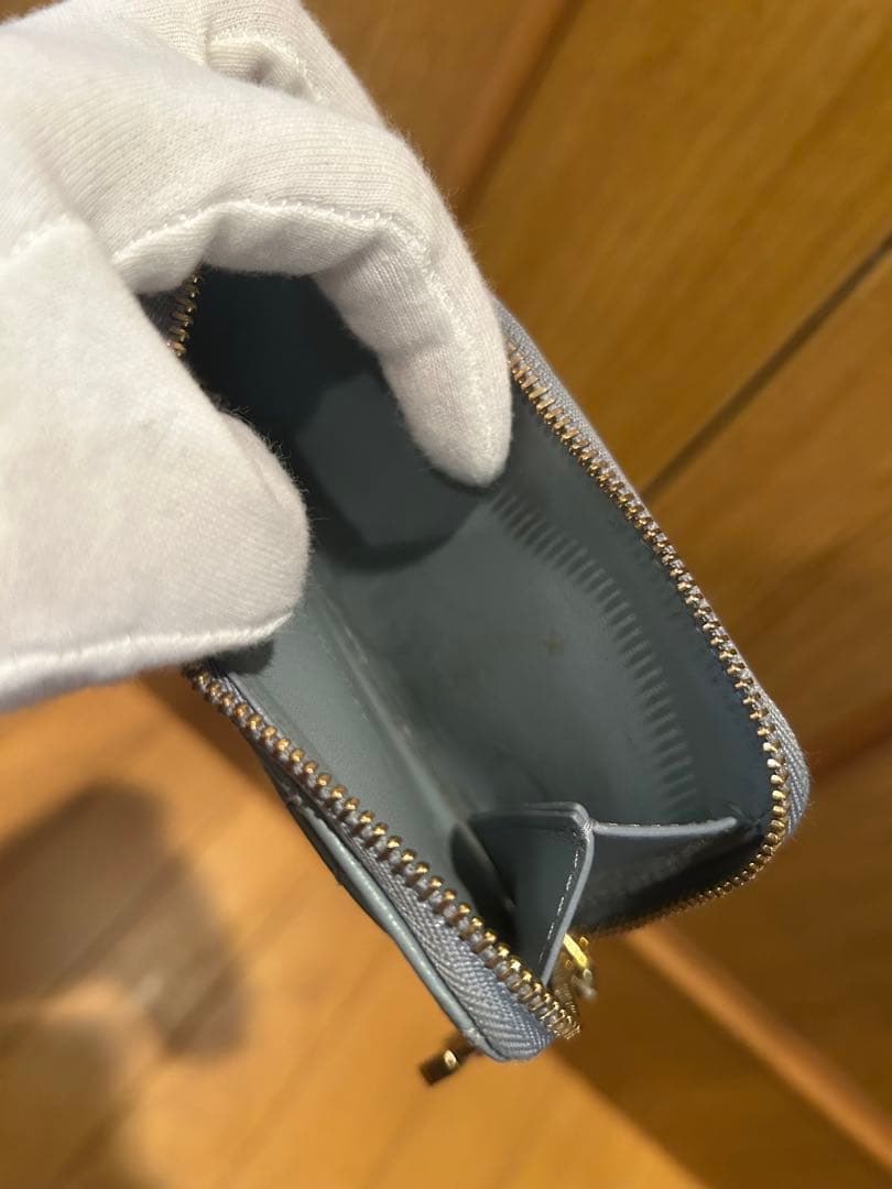 ライトブルー キルティング ケース ディオール　Dior レディ