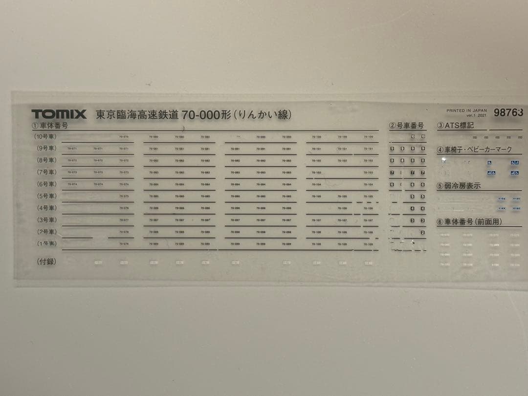 TOMIX 東京臨海高速鉄道70-000形 基本セット Nゲージ