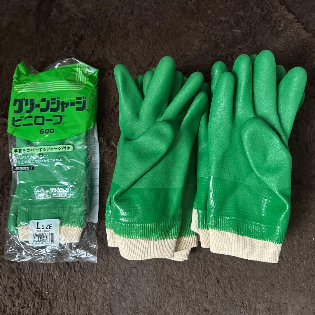 グリーンジャージ ビニローブ Lサイズ 7双 - メルカリ