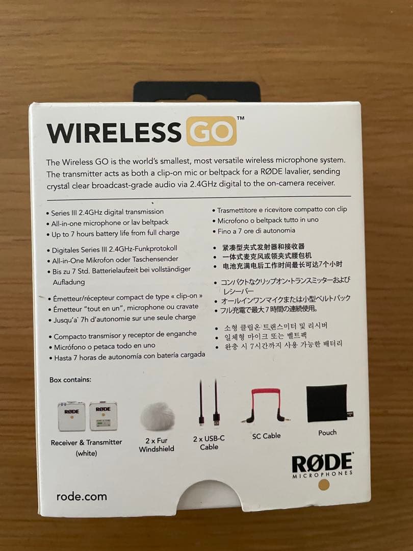 RØDE WIRELESS GO ワイヤレス