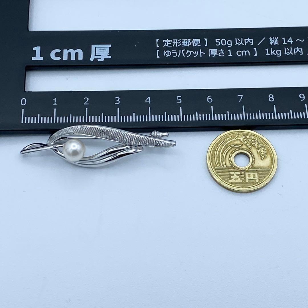 《美品》　タサキ　パール　ブローチ　SV925 （AD409）