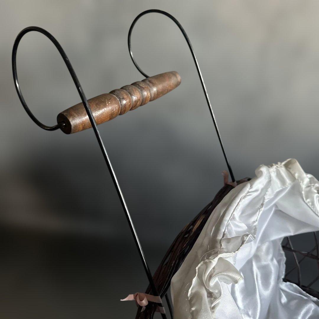 めちゃくちゃ可愛い！人形用 クラシック ベビーカー ブラウン