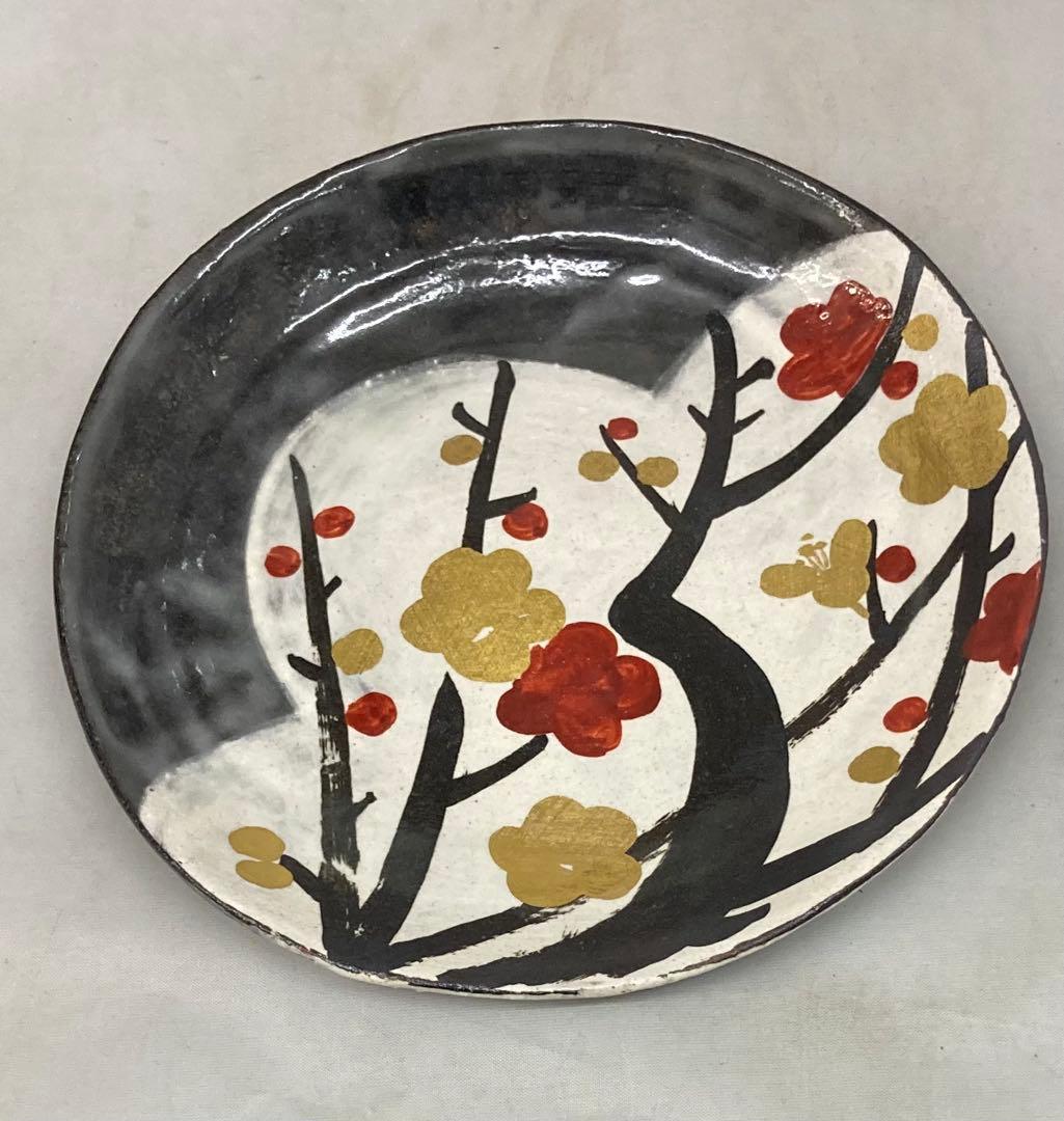B407b「乾山写繪変 銘々皿 3枚」白井半七造 元箱付(
