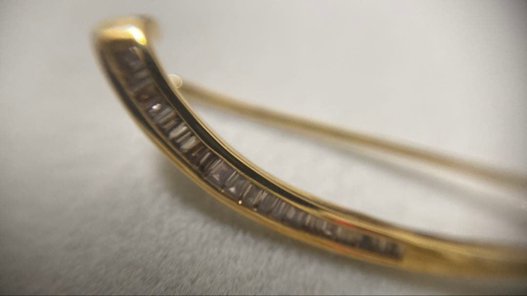 K18YG ブラウンダイヤモンド ピアス テーパー　0.30ct