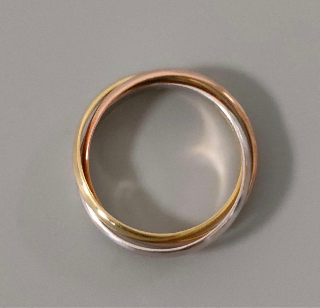 18金 K18 レディース トリニティリング 5.1ｇ 12～13号