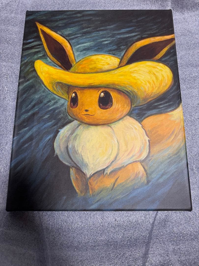 ゴッホイーブイ 金枠キャンバスアート Sサイズ 45×35cm ゴッホイーブイ