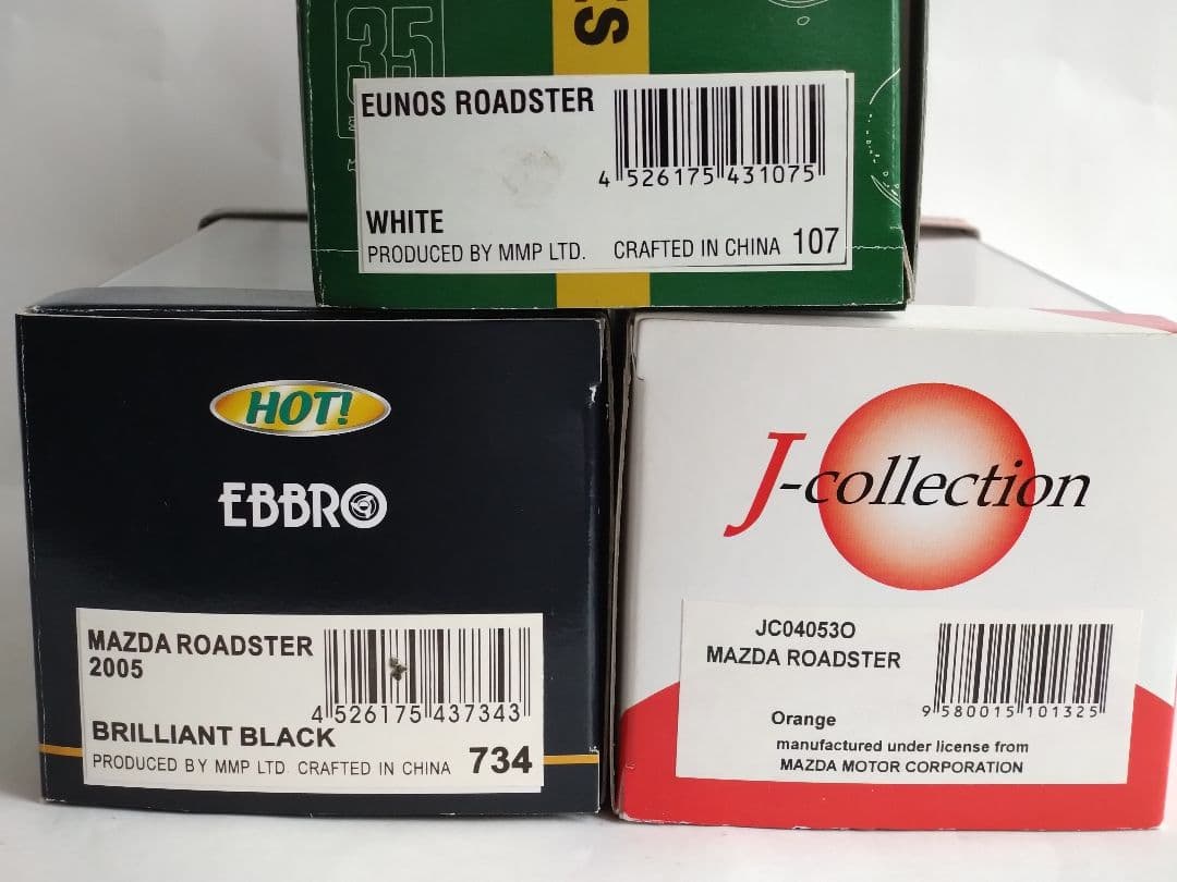 【歴代】マツダ　ロードスター NA.NB.NC ３台 1/43