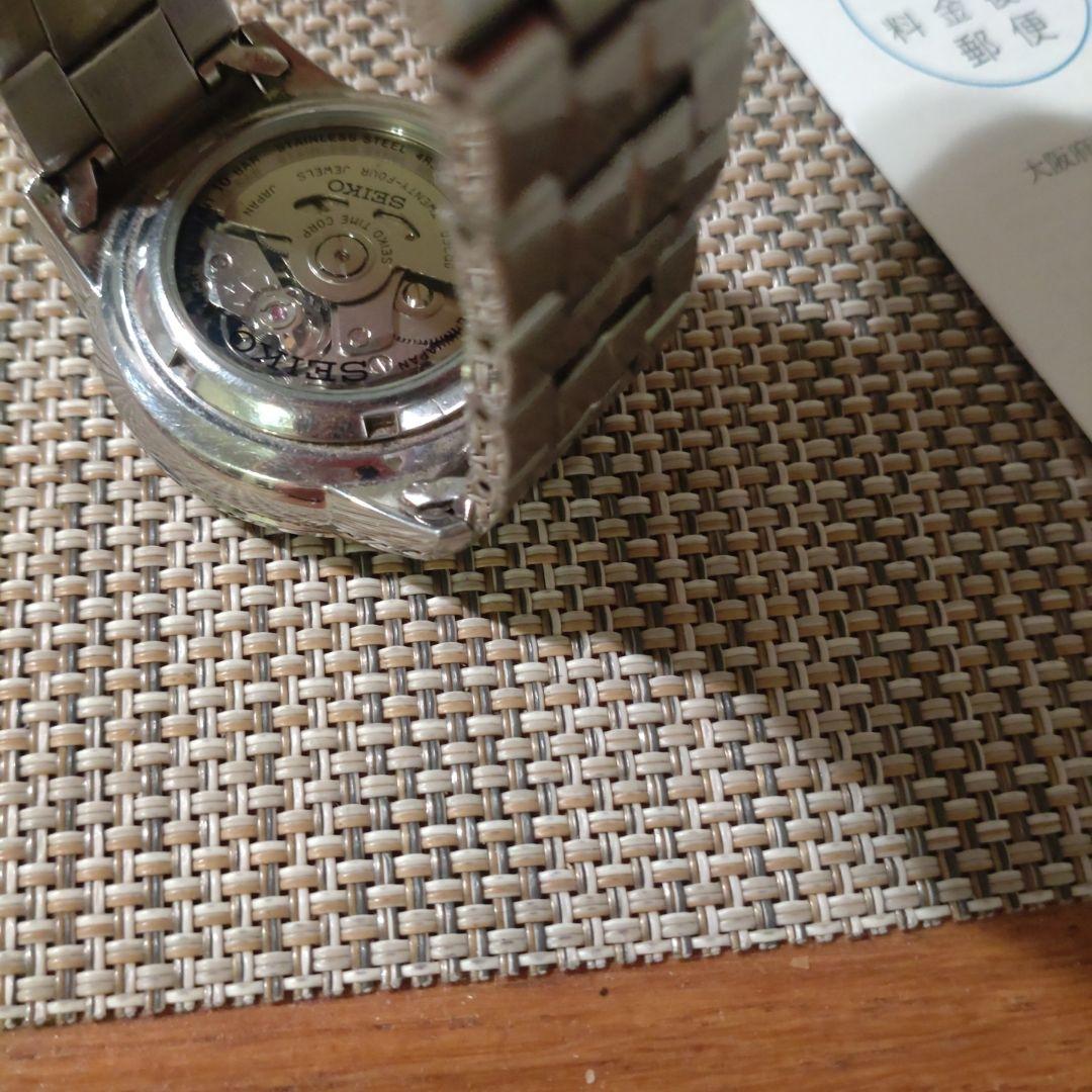 セイコー 自動巻き 腕時計 黒赤