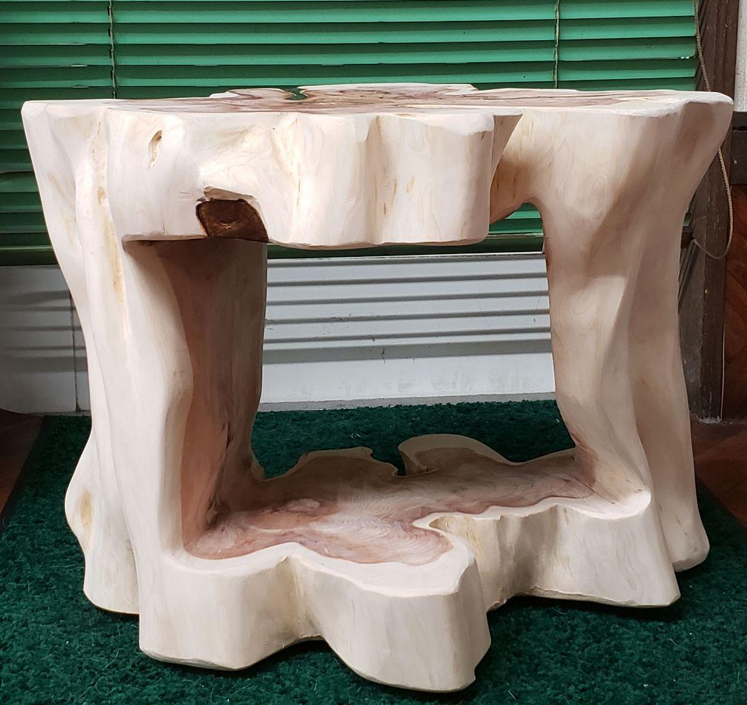 くりぬき丸太椅子　サイドテーブル