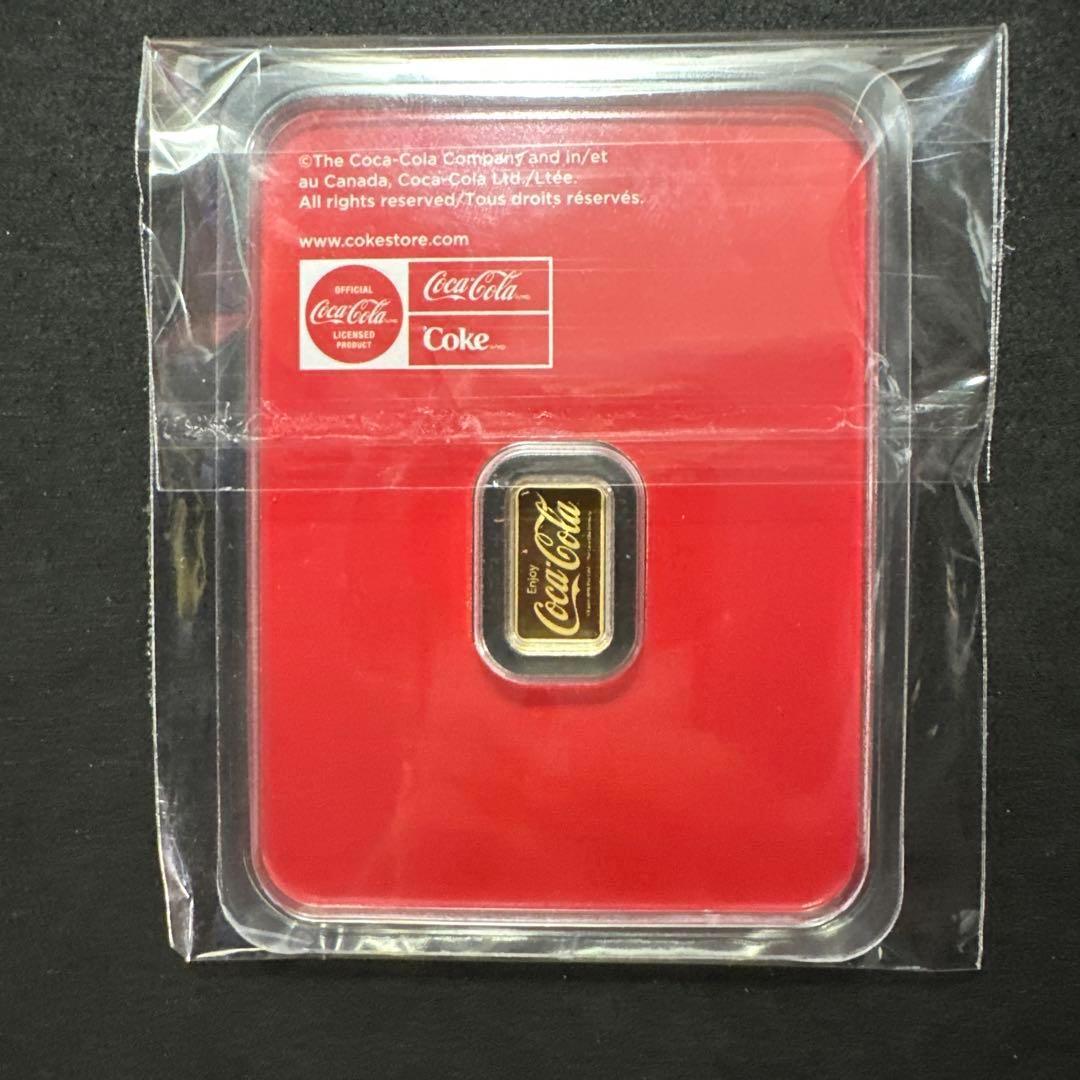 24K Coca-Cola® 0.5g 99.99% 純金バー 本物 0646