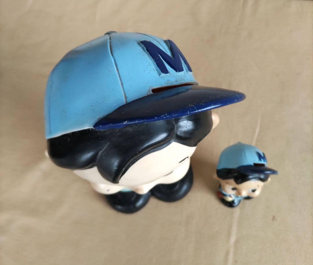 希少！三井銀行カウンター野球坊や貯金箱｜