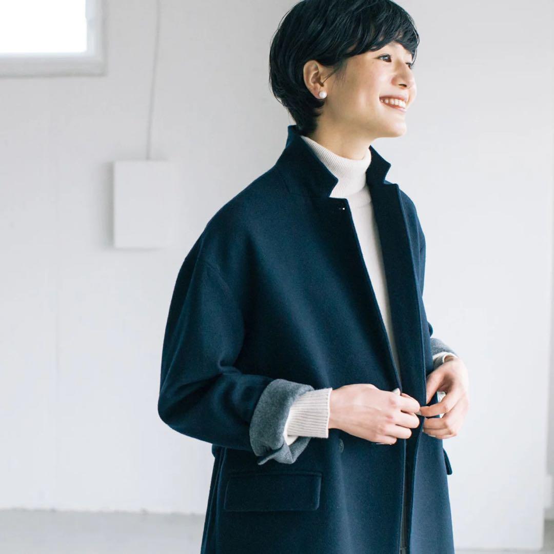 北欧暮らしの道具店 3WAYアレンジ襟のかろやかチェスターコ