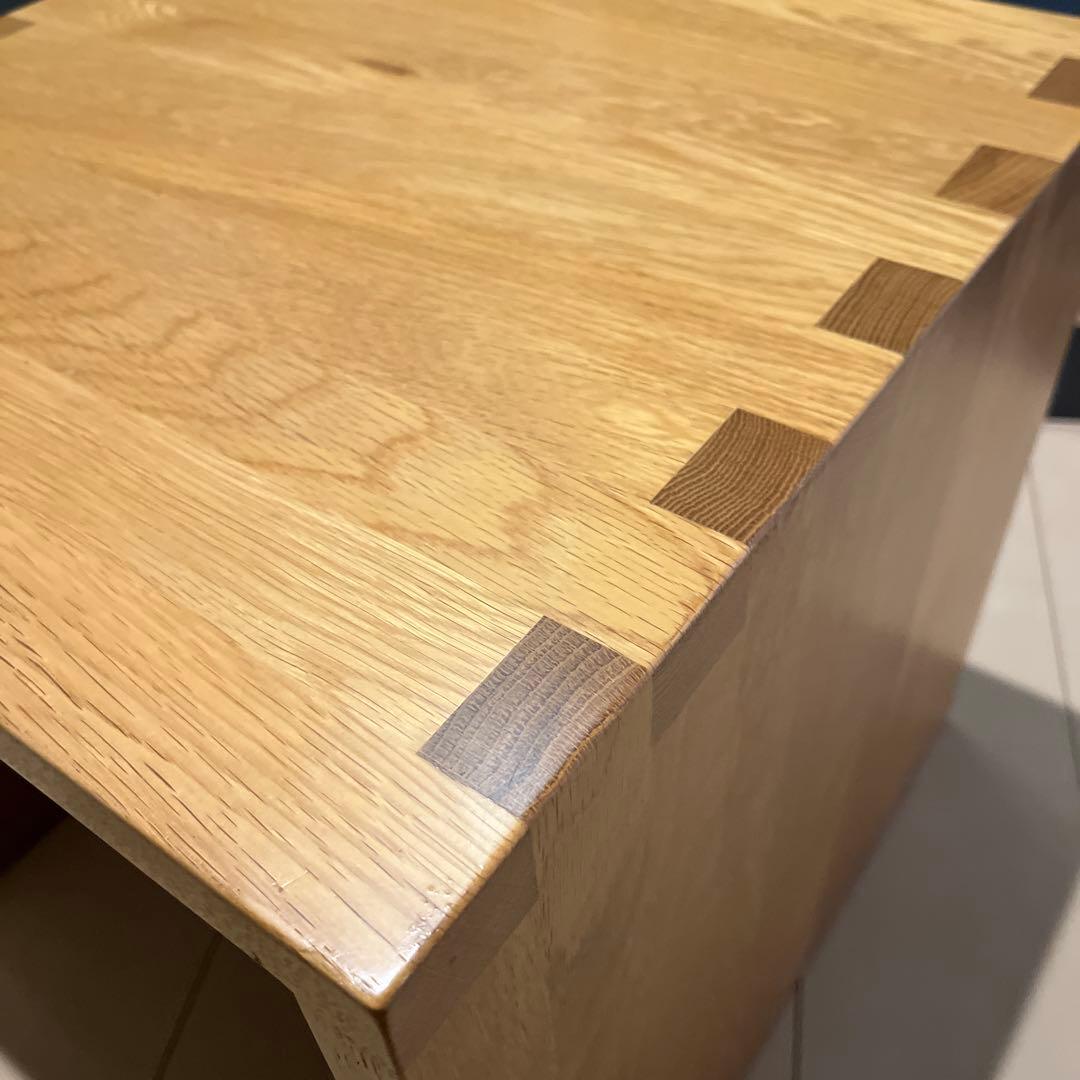 廃盤品 希少 無印良品 天然木 オーク材スツール ベンチ コの字 テーブルにも