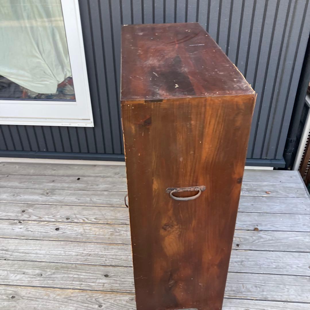 昭和レトロ 古家具 木製収納棚 下駄箱 シューズラック サイドボード