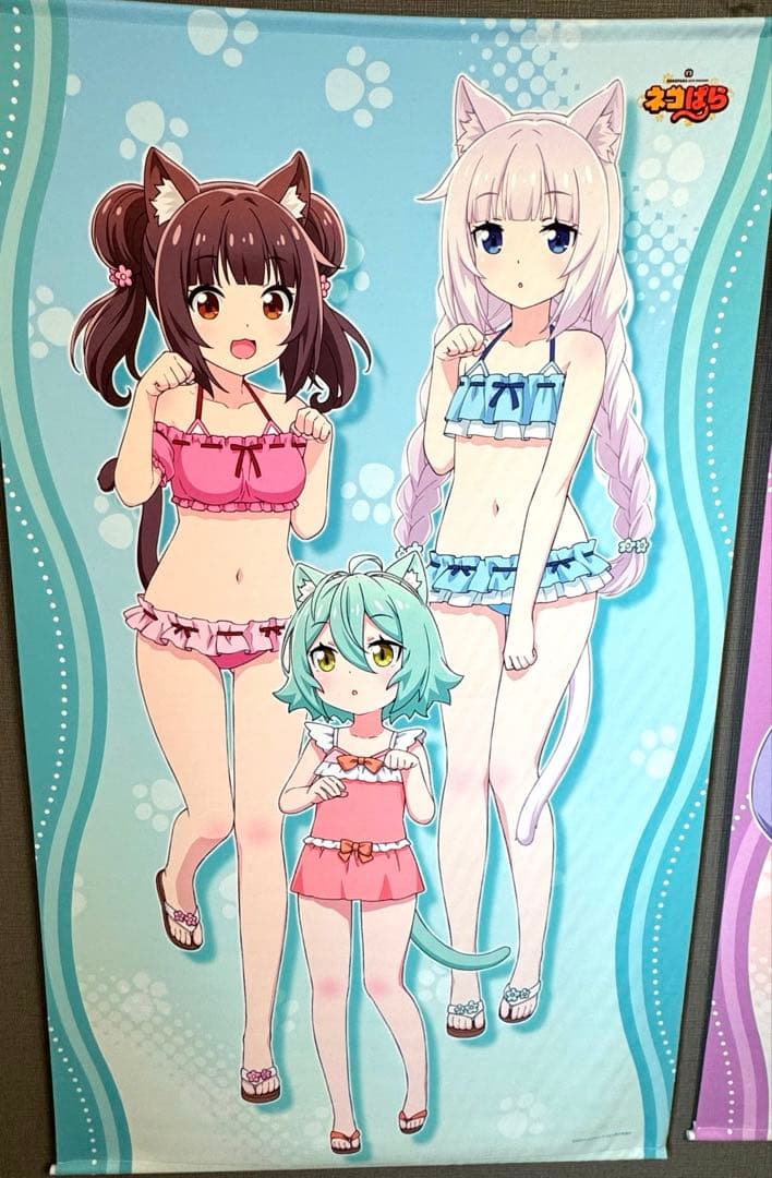 ネコぱら バニラ ショコラ 特大タペストリー B1タペストリー 中古品・美品