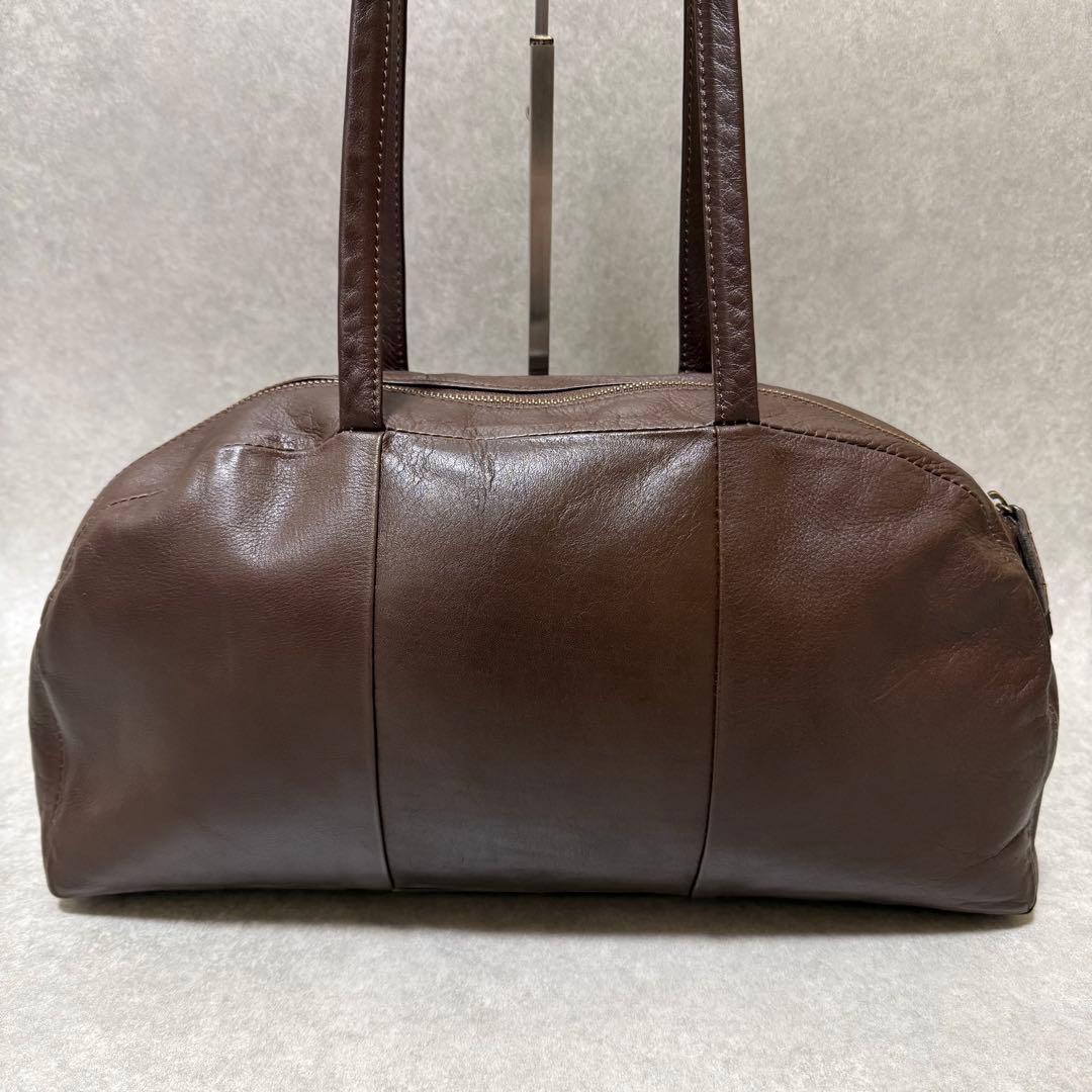 「がんばりどきも私らしく」一田憲子さんとつくったラウンドレザーバッグブラウン