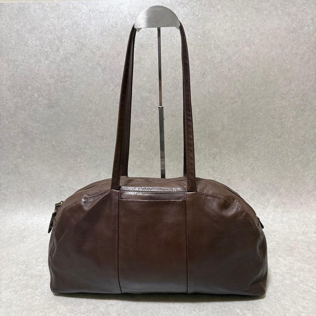 「がんばりどきも私らしく」一田憲子さんとつくったラウンドレザーバッグブラウン