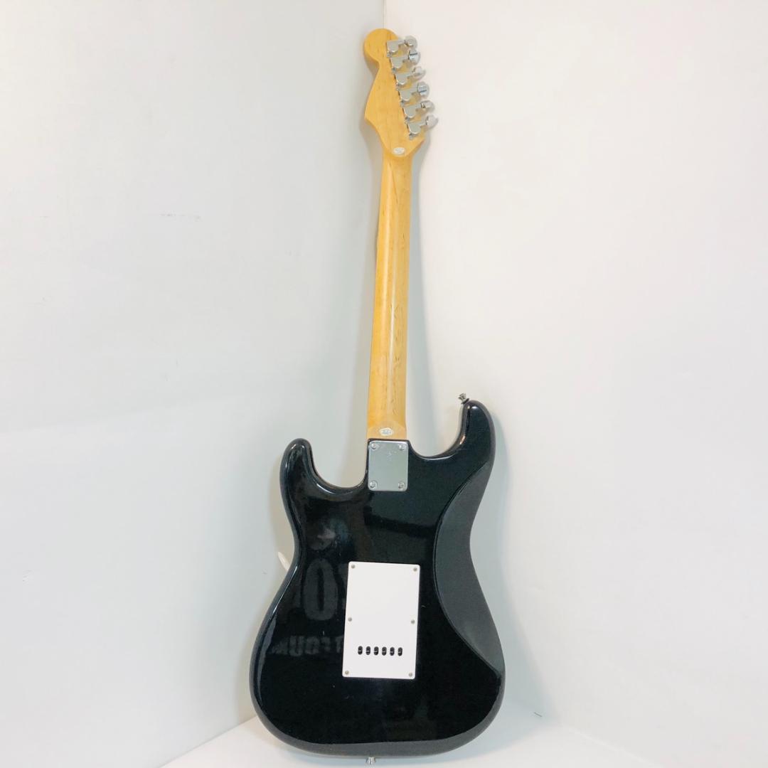 ブルーPhoto genic エレキギター ブラック ストライトキャスタータイプ