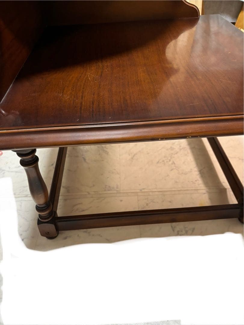 カリモク コロニアル コーナーテーブル オールドカリモク ビンテージ