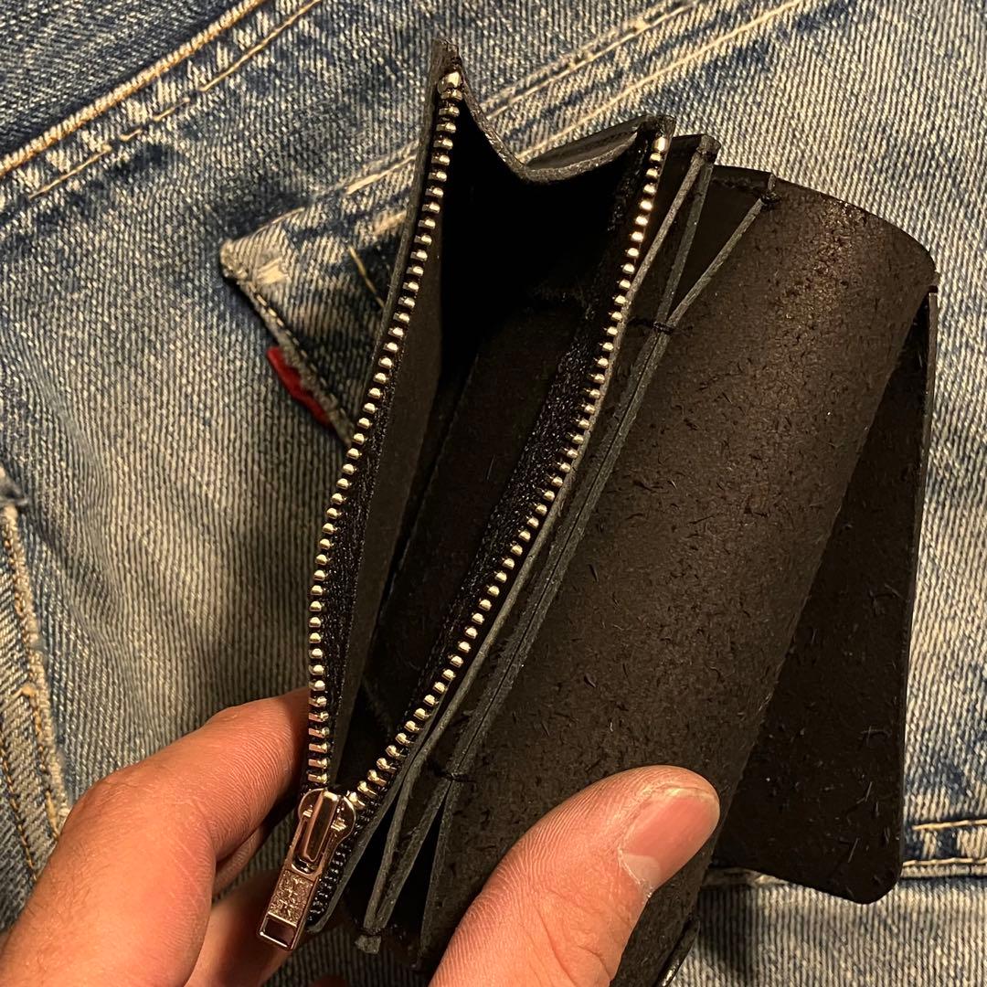 お札が折れない！ミドルトラッカーウォレット 3層 シルバー925 アポロコンチョ