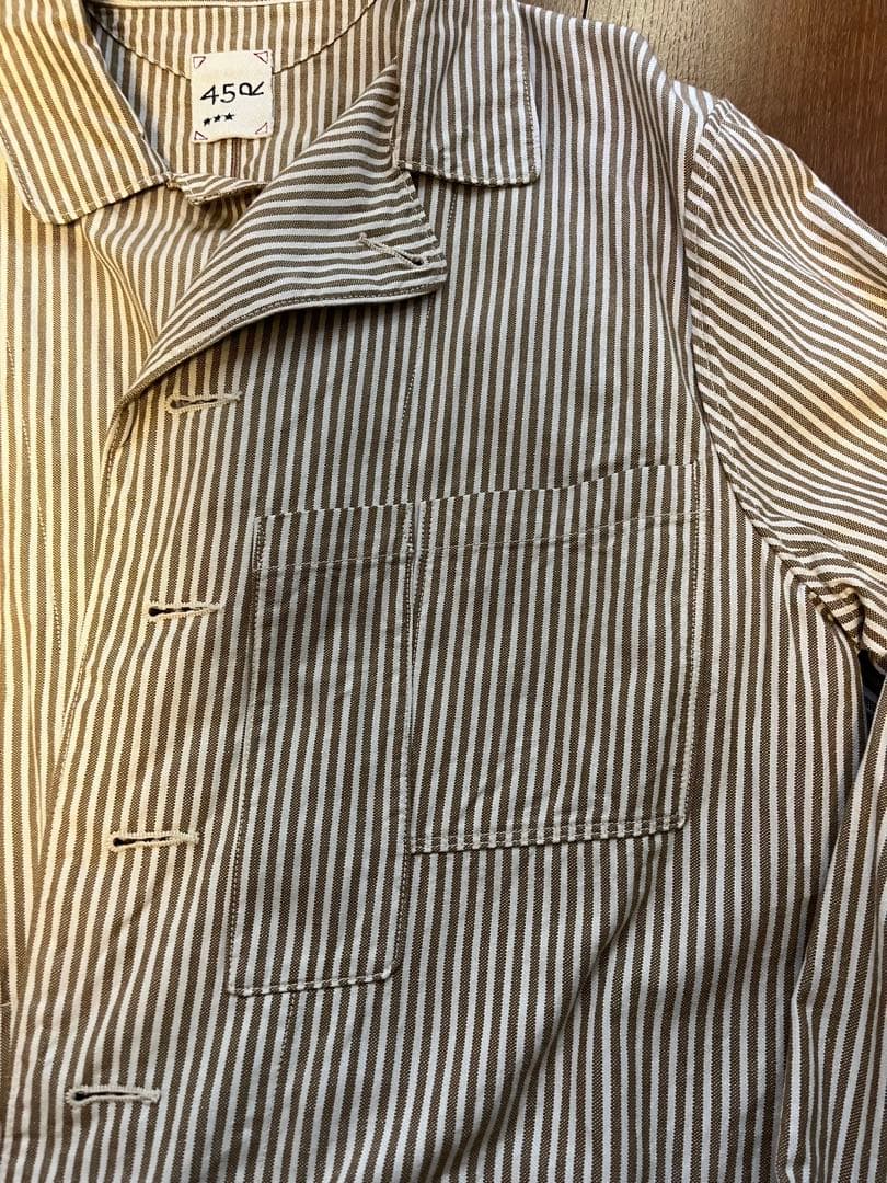 45R ストライプ ボタンジャケット