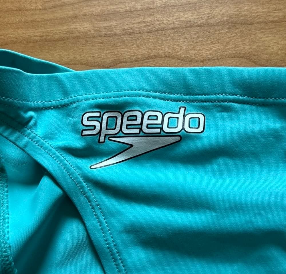 美品】SPEEDO flyingfish ショートブーン スカイブルー 競パン