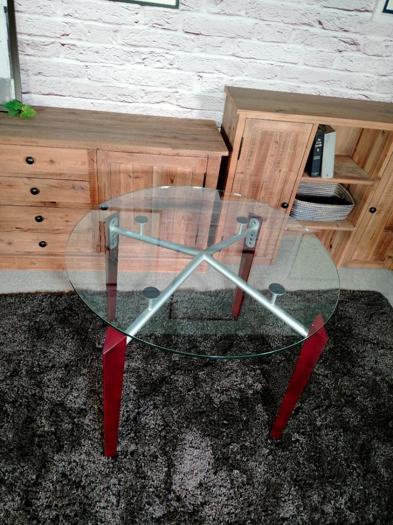 【値下げ中】ガラス天板テーブル◆AD CORE ◆展示品(2304B)