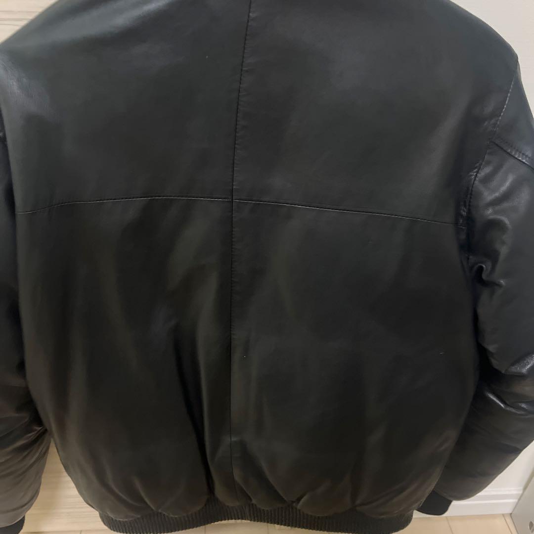 【AVIREX】 レザーダウンジャケット定価120,000円