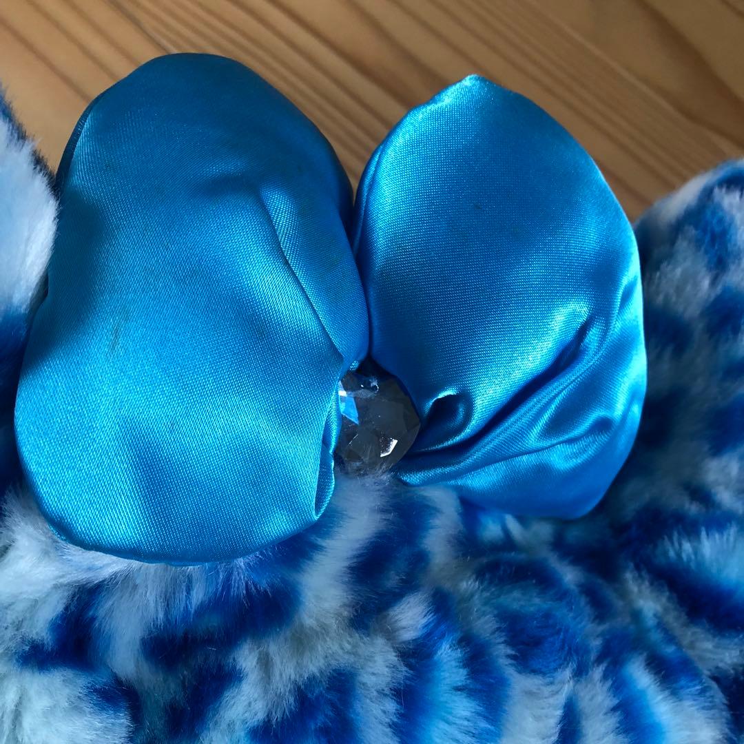 東京ディズニーリゾート ヒョウ柄帽子青ブルー