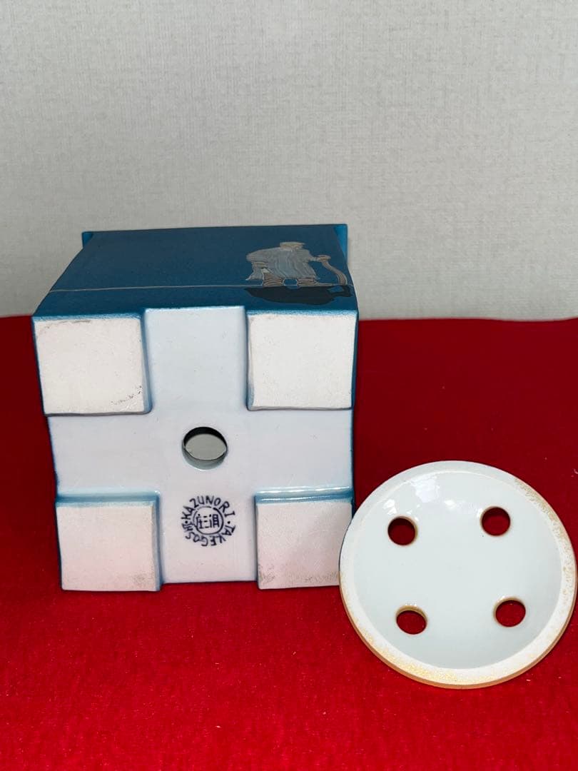 武腰一憲 サマルカンドブルー 香炉 『色絵 遠い日 香器 静夜』 K375