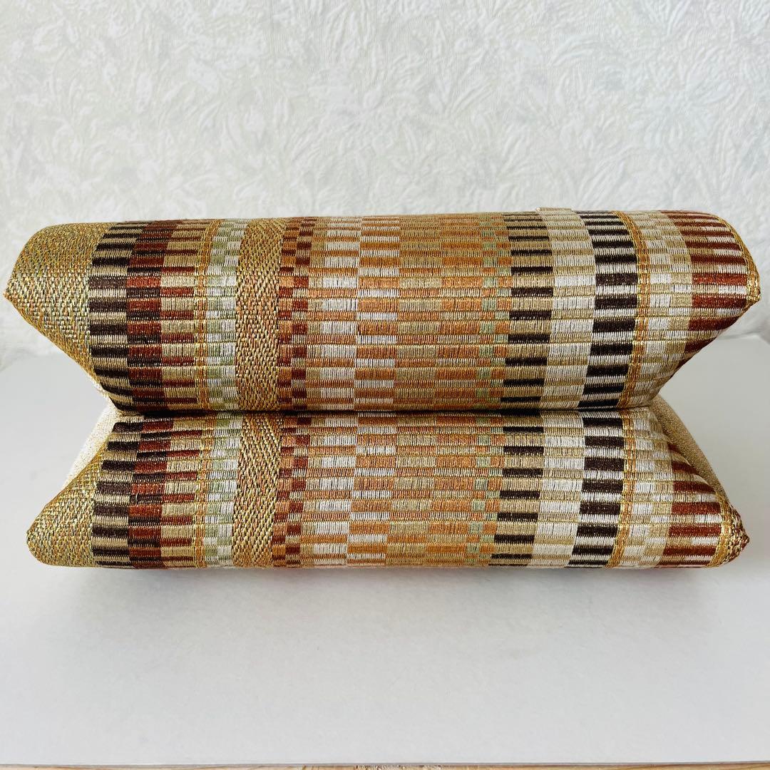 【極美品✨レア】利休バッグ　和装用バッグ　着物バッグ　織物　総柄　大容量