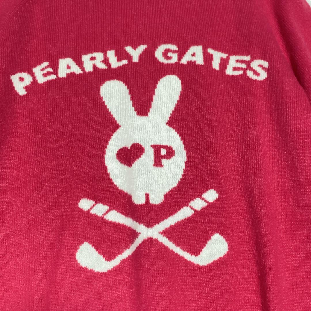 DE0002【パーリーゲイツ】ニット セーター【1】カシミヤ100％ ラグラン