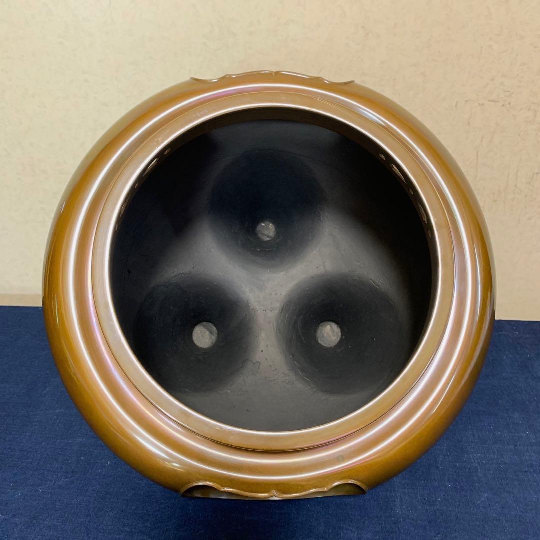 風炉 茶釜 電熱器 人間国宝浄清造 唐銅朝鮮風炉釜 砂鉄釜 野々田