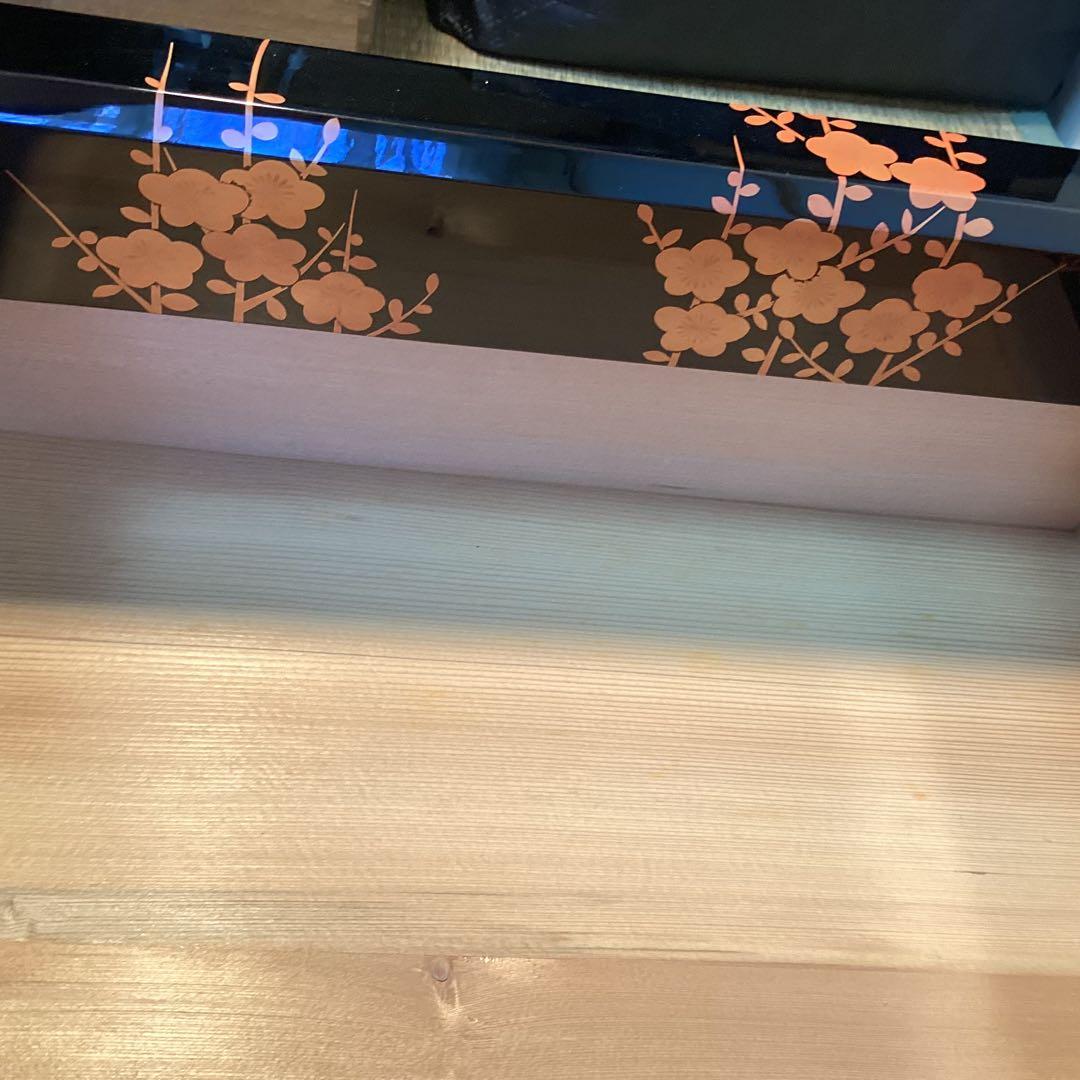 輪島塗 槍梅蒔絵炉縁 塗師若島量平②