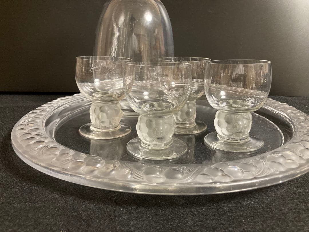 ルネ・ラリック 葡萄紋 トムリ グラス デキャンタ カラフェ トレイ 6点