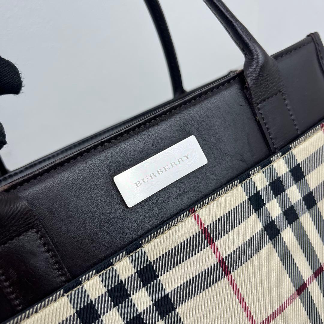 美品✨ Burberry バーバリー ハンドバッグ ノバチェック レザー