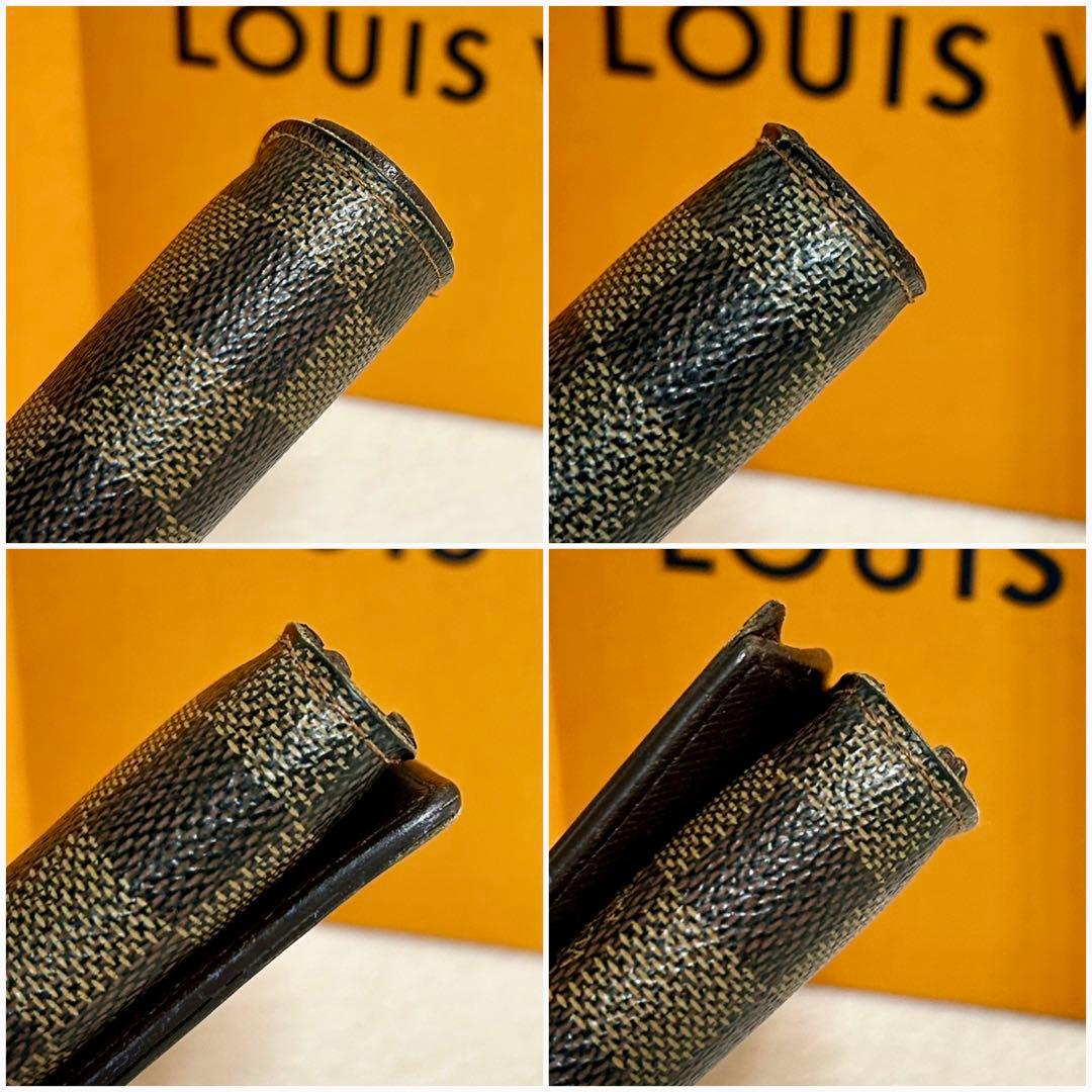 ルイヴィトン　ダミエ　二つ折り財布　トレゾール　ポルト