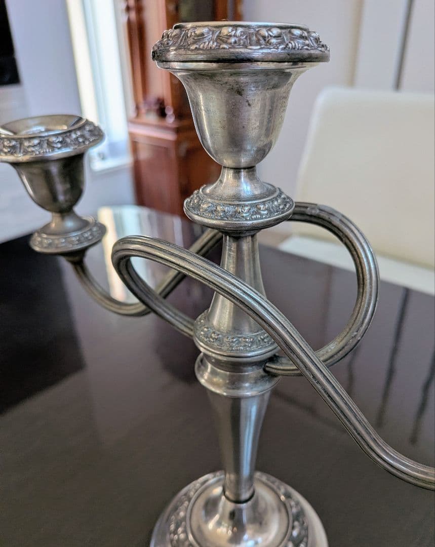 英国 銀の燭台 キャンドルスタンド キャンドルホルダー シルバー