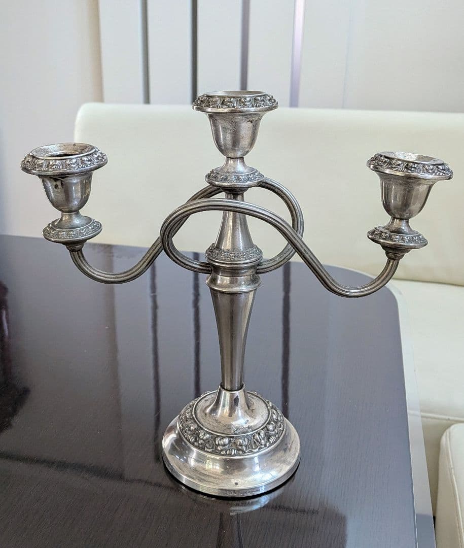 ヴィンテージ　lanthe of england　シルバーメッキ　キャンド燭台 ヴィンテージ lanthe of england シルバーメッキ キャンド燭台