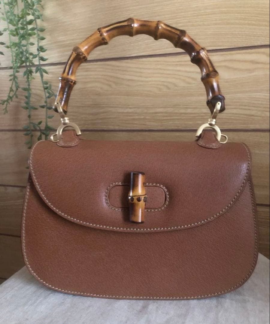 グッチ GUCCI バンブー 2WAYショルダーバッグ スモール レザー