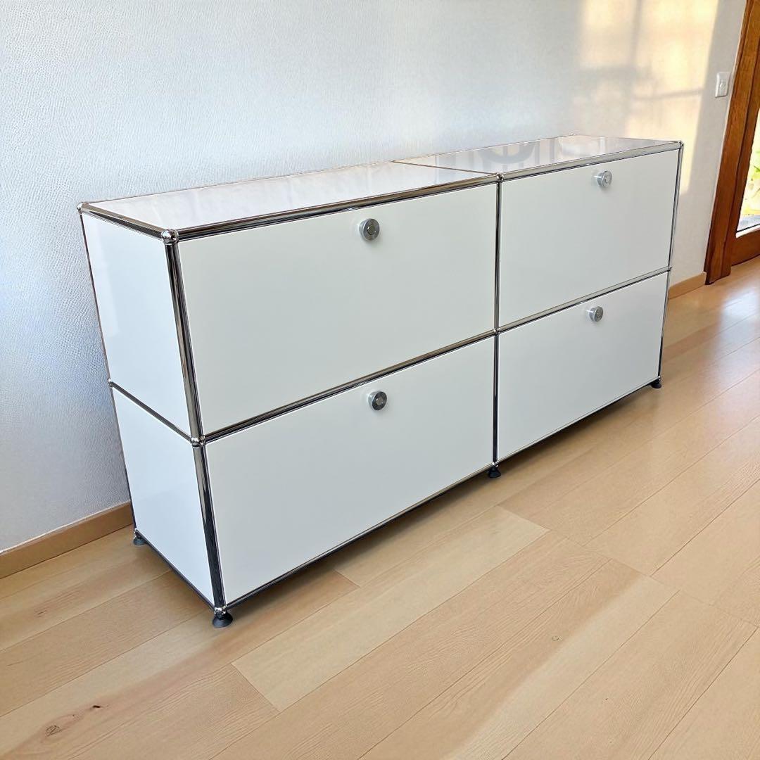 中古 USMハラー｜キャビネット テレビボード 2列2段 アントラサイト