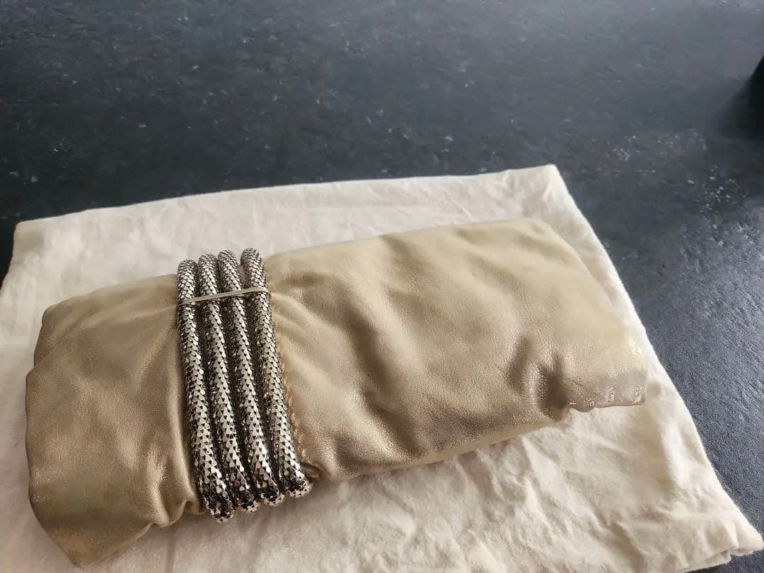 Jimmy Choo ゴールド クラッチバッグ