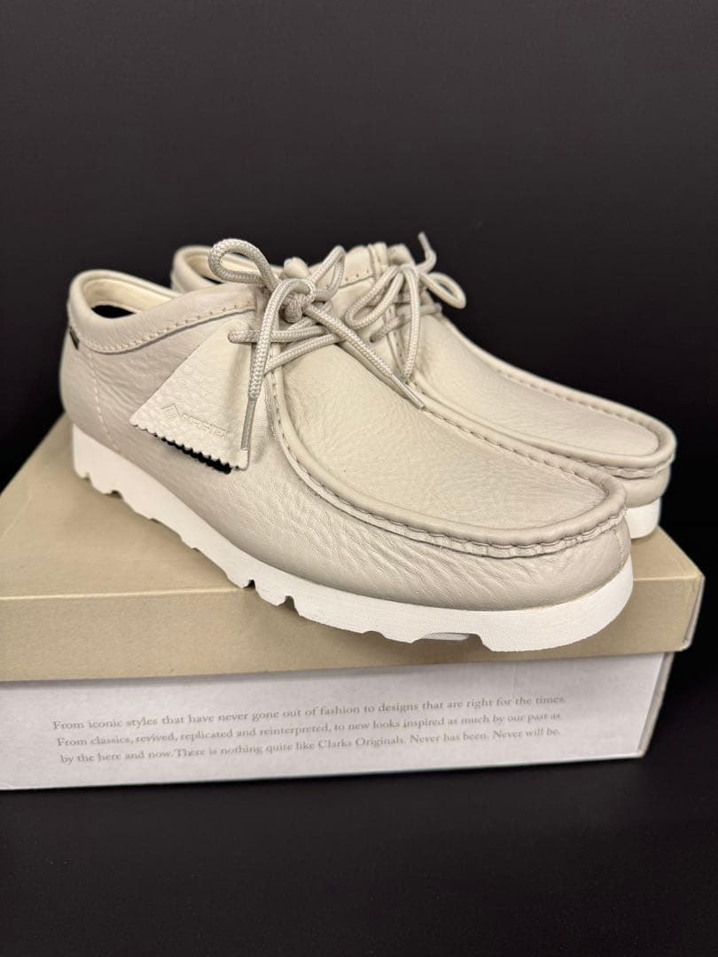 クラークス　ワラビーGTX ホワイトレザー28cm