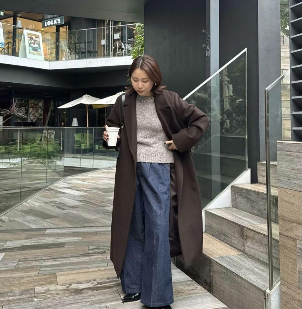 希少サイズ】crewre 1 クルーレ アジャスタブルウールロングコート 美品