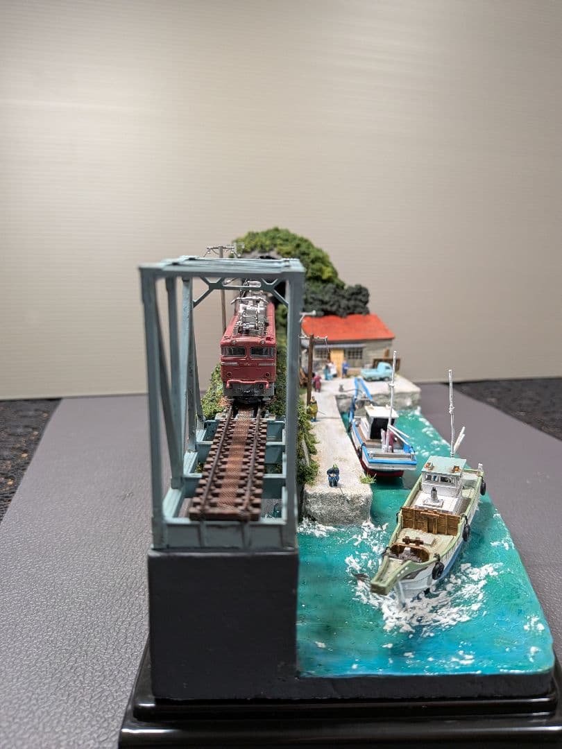 No.60鉄道Nゲージジオラマ車両、漁船、車他付きの通販はau PAY