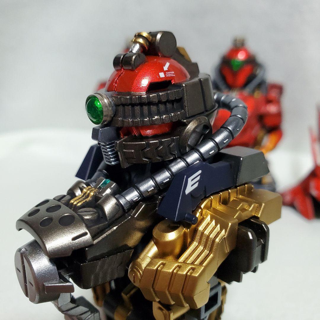 サザビー塗装参考見本+内部メカ塗装見本メタルパイプ例