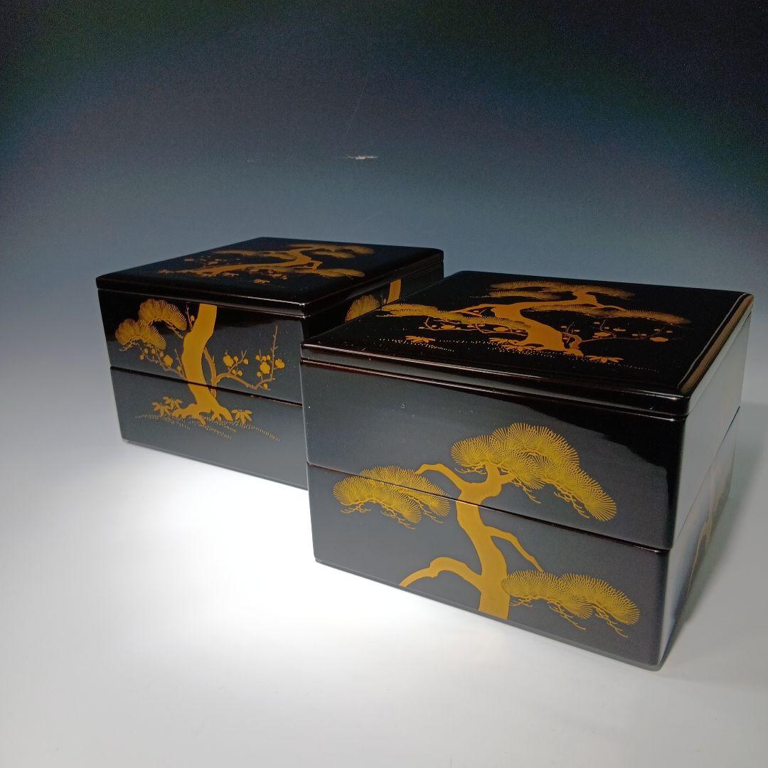 値下げ！輪島塗　松竹梅蒔絵小重箱　共箱